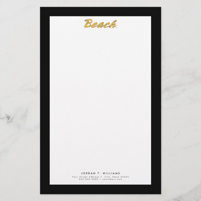 Papeterie Wordmark Beach (Devant)