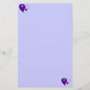 Papeterie Yin Yang Heart (Violet/Lilac)