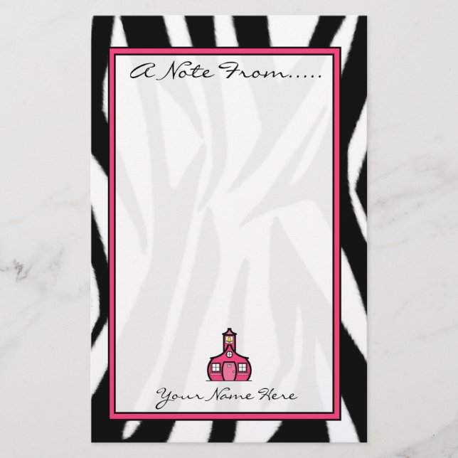 Papeterie Zebra Print Fashion Teacher (Devant)