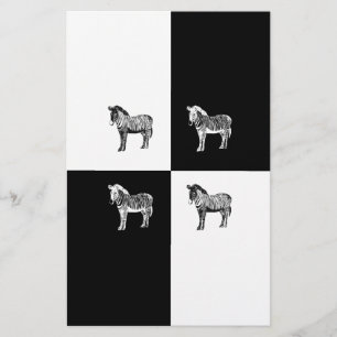 Papeterie Zèbre noir et blanc