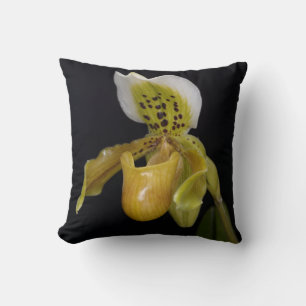 Paphiopedilum Exul Throw Pillow