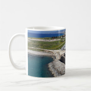 Paphos castle, harbour and lighthouse coffee mug