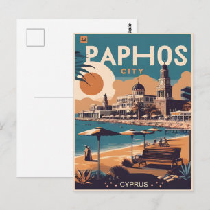 Paphos City, Cyprus holiday gift souvenir Postcard
