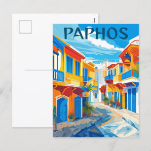 Paphos City, Cyprus souvenir Holiday Postcard