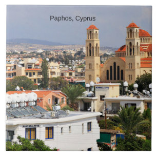 Paphos, Cyprus scenic view, Tile