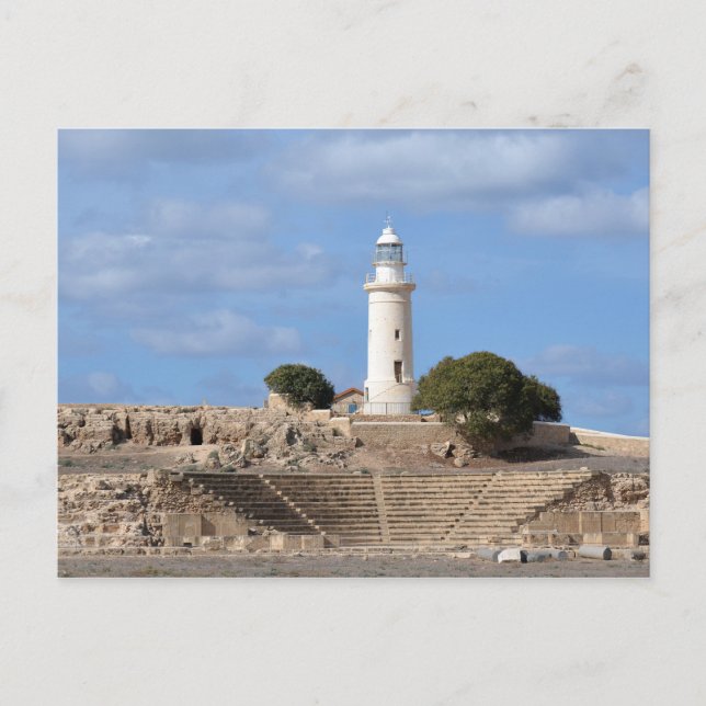 Paphos Lighthouse and Archaeological Site Postcard (Front)