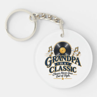Papi est un porte-clés musique vintage classique