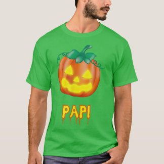 Papi Funny Halloween Family JackOLantern Pumpkin  T-Shirt