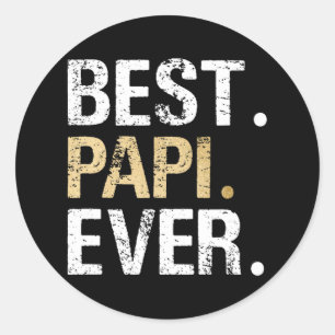 Papi Gift From Granddaughter Grandson Best Papi Classic Round Sticker