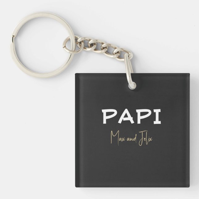 PAPI, kids names Keychain (Front)