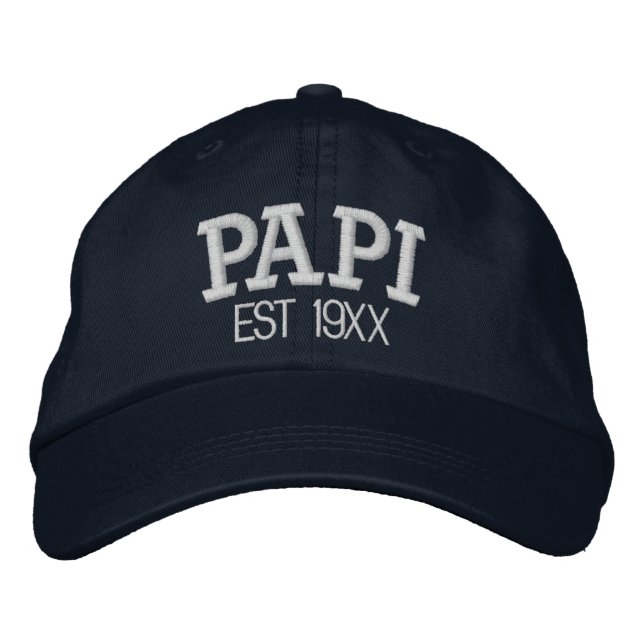Papi Personalized Father's Day Gift Custom Text Embroidered Hat (Front)
