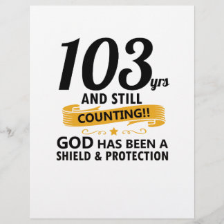 Papier 103 ans et toujours en cours d'anniversaire