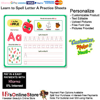 Papier 10 Learn To Spell Letter A Teacher Home Schooling