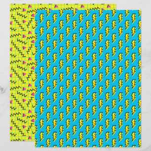 Papier 1980/90 Retro Neon Motif