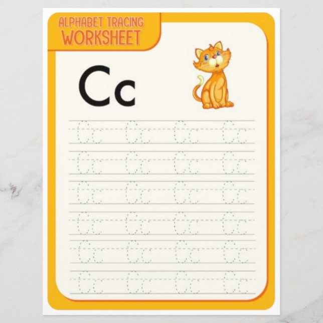 Papier 1 Learn To Spell Letter C Teacher Home Schooling (Devant)