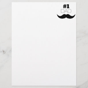 Papier #1 Papa Mustache noire - Numéro Un