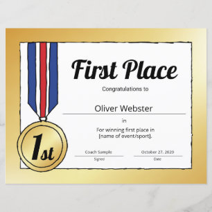 Papier 1er Certificat de sport