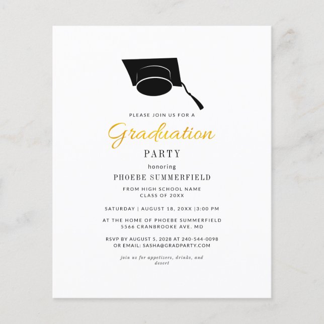 Papier 2024 Graduation Moderne Grad Party Invitation (Devant)