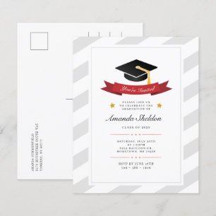 Papier 2025 Graduation Élégante Grad Party Invitation