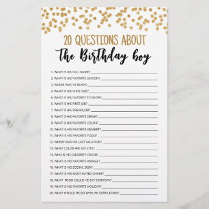 Papier 20 Questions À Propos Du Jeu Modifiable Pour Enfan