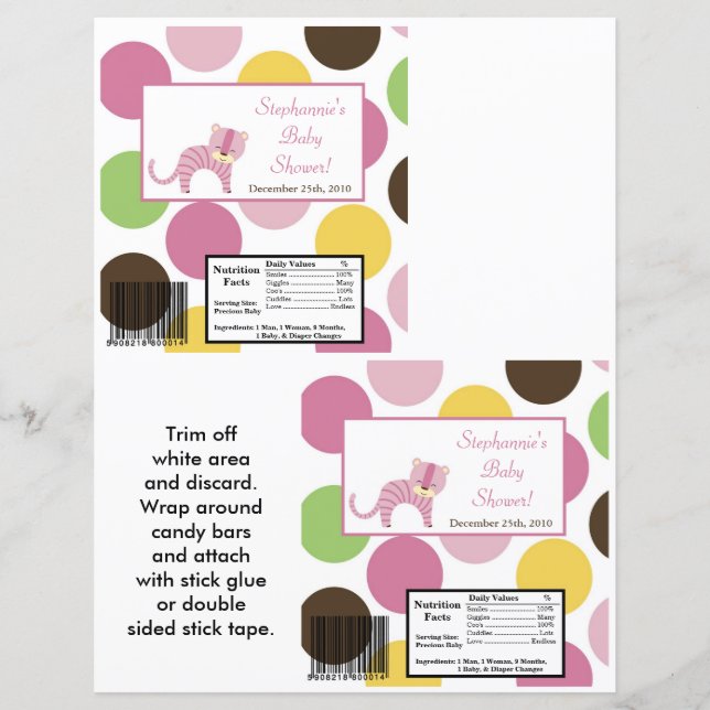 Papier 2 Hershey's Grand Bar Wrapper Jungle Queen Tiger (Devant)