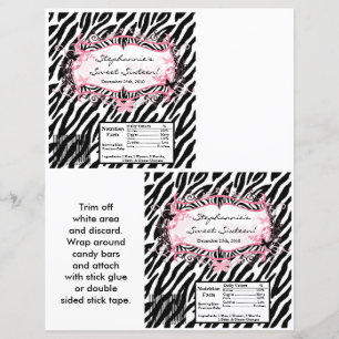 Papier 2 Hershey's Grand Bonnet à barres Papillon Zebra P