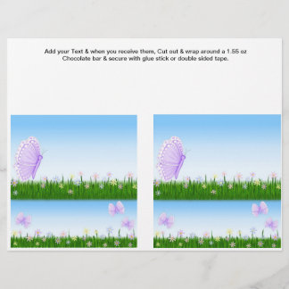 Papier 2 Papillon Anniversaire Personnalisé Candy Bar Wra