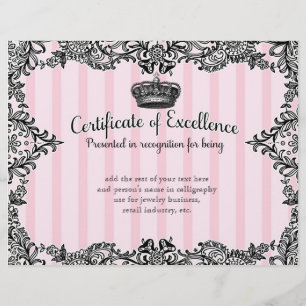 Papier 311 Certificat de courtage en style Boutique Vinta