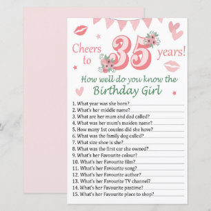 Papier 35 e Tu connais bien la fille d'anniversaire
