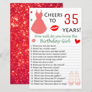 Papier 35e anniversaire Comment connaissez-vous bien l'an