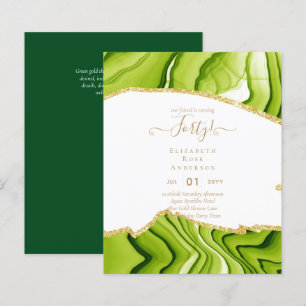 Papier 40e anniversaire Invitations Glamor Girly FUN mode