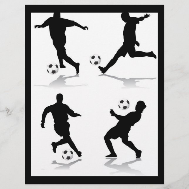 Papier 4 joueurs de football (Devant)