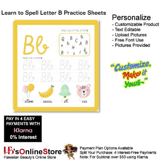 Papier 4 Learn To Spell Letter B Teacher Home Schooling