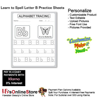 Papier 5 Learn To Spell Letter B Teacher Home Schooling