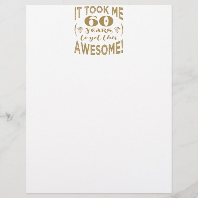 Papier 60e anniversaire Awesome (Devant)