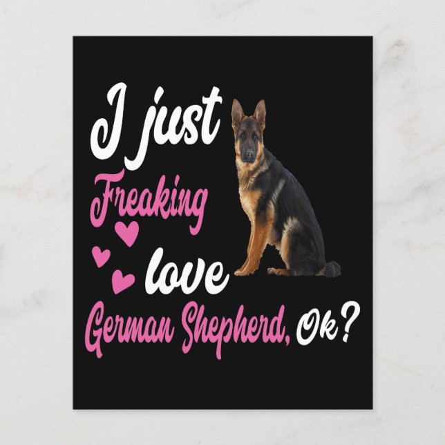 Papier 7 J'Aime Juste Freaking Amour Berger Allemand OK (Devant)