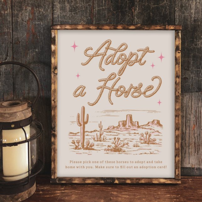 Papier 8x10 Adopt a Horse Sign (Créateur téléchargé)