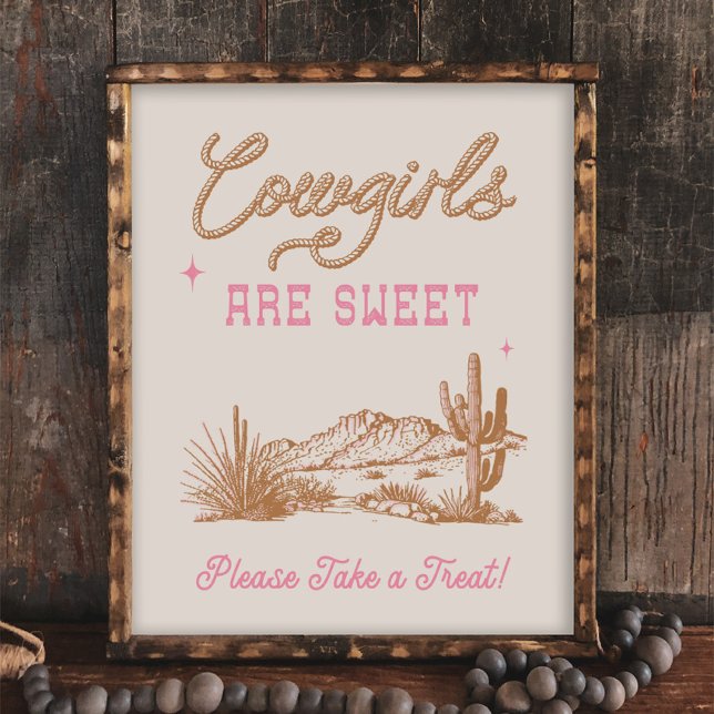 Papier 8x10 Cowgirls are Sweet Western Sign (Créateur téléchargé)