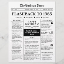 90e anniversaire journal 1935 Monotone