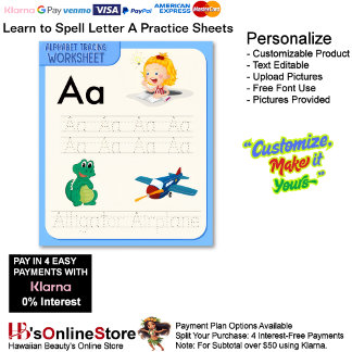 Papier 9 Learn To Spell Letter A Teacher Home Schooling