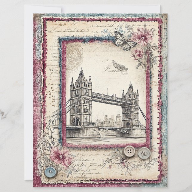 Papier à découpage Londres et Lace (Devant)