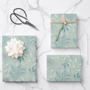 Papier à écorce végétale vert Ensemble de 3 feuill
