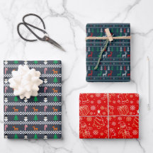 Papier à écrêtage de Noël Jeu de 3 feuilles plates