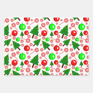 Papier à écrêtage de Noël Jeu de 3 feuilles plates