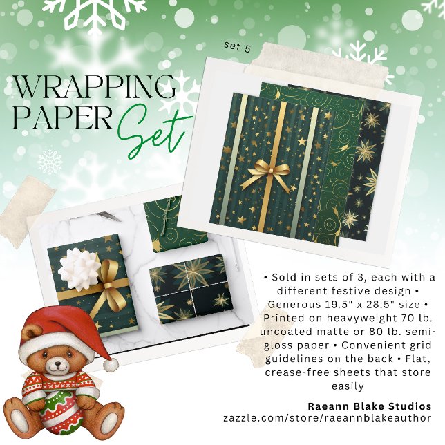 Papier à écrêtage de Noël Jeu de feuilles plates 5 (Créateur téléchargé)