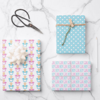 Papier à écrêtage pour révélations de Baby shower/