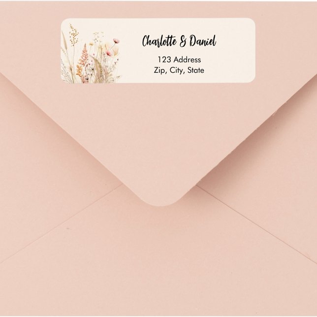 Papier à en-tête à fleurs sauvages rose blanc cass (Créateur téléchargé)