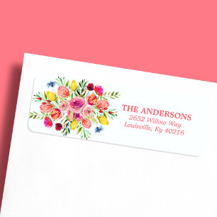 Papier à en-tête aquarelle florale de fleur sauvag
