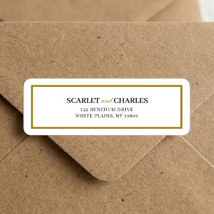 Papier à en-tête de mariage à monogramme en or noi