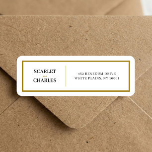 Papier à en-tête de mariage Monogramme Or Noir For